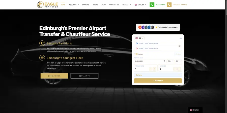 Eagle Transfer website homepage